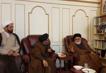 ممثل المرجعية العليا في اوربا يستقبل رئيس وفاق علماء الشيعة في باكستان و رئيس مركز الحكمة للحوار – بانكوك